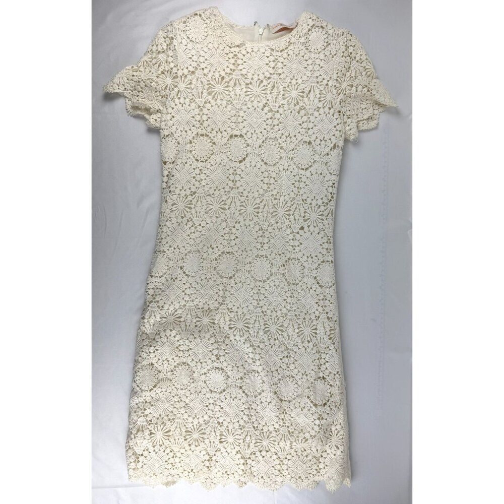 Tory Burch Trixy Crochet Lace Dress in Ivory size Small - Picture 2 of 8